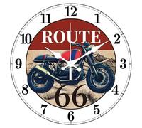 Modern Wall Clock Abstract Pattern, Battery Operated Non-Tick for Bedroom Living Room Kitchen Office, 12 Inch Decorative for Kitchen, Living Room,Office, Bedro(Motorcycle)