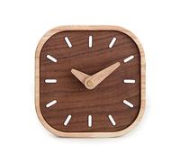 Modern Wall Clock Black Walnut Solid Wood Small Table Clock Bedroom Bedside Office Ornaments Silent Decorative Table Clocks for Living Room