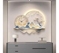 Modern Wall Clock Clock, Entrance Landscape Clocks Mural, Living Room Decorative Walls Clock, Large for Offices(31.5x23.6)