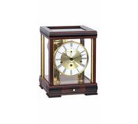 Modern wall clock in mahogany with mechanical winding movement, 8 days runnin...