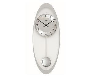 Modern wall clock with quartz movement from AMS AM W7416 NEW