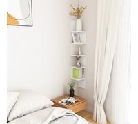 Modern Wall Corner Shelf Wall-Mounted Storage Shelf Unit Engineered Wood vidaXL