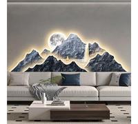 Modern Wall Decoration, Exquisite Art with LED Lights, Landscape Painting, Suitable for Living Room, Entryway(Brown,70.9 * 23.6in)