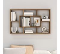 (brown oak) vidaXL Wall Shelf Home Living Room Hanging Rack Floating Shelf Engineered Wood