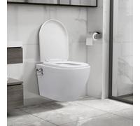 Modern Wall Hung Rimless Toilet With Bidet Function Sleek Toilet vidaXL