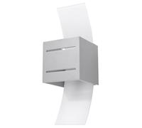 Sollux Lighting Loreto Aluminium & Glass Grey 1 Light Classic Wall Light