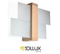 Sollux FENIKS - 1 Light Flush Wall Light Natural Wood - SL.0077