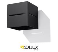 Sollux Lighting Lobo Aluminium Black 1 Light Classic Wall Light