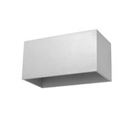 Modern Wall lamp QUAD Maxi Grey Aluminium Rectangular GU10 LED SOLLUX LIGHTING