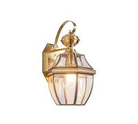 Modern Wall Lamp Strong European Style Simple Outdoor Balcony Glass Lantern Victoria Corridor LED Lamp Outdoor Lighting Fixtures E27 Gold All Bronze Waterproof Patio Balcony Garden Villa Wall