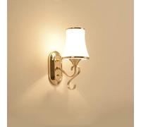 Modern Wall Light Classic Alloy Glass Bedroom Bedside Wall Lamp Creative Victoria Stainless Steel Bathroom Wall Spotlights Lantern Sconce for Restaurant Aisle Living Room Balcony Stairs