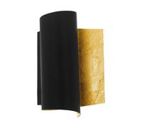 Modern Wall Light Colour Black Gold Curved & Rounded Shade Bulb E27 1x40W