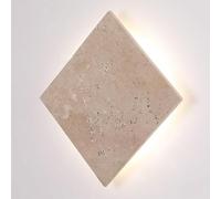 Modern Wall Light Fixture Industrial Square Travertine Wall Sconce | 25cm Natural Stone LED Light Flush Mount Lamp Geometric Design for Bedroom Living Room Hallway Lighting