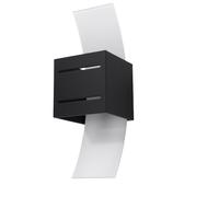 Wall Lamp LORETO ALUMINIUM GLASS BLACK G9 LED SOLLUX LIGHTING Indoor Living room