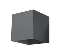 Sollux Lighting Quad Aluminium Anthracite 1 Light Classic Wall Light