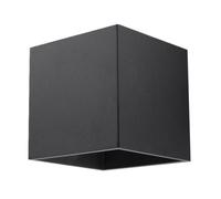 Modern Wall Lamp QUAD Black Aluminium Square G9 Led SOLLUX LIGHTING Living room
