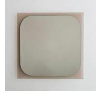 Modern Wall Mirror in Bronze, 65 cm x 65 cm, 100% Melamine-Coated Chipboard, 18 mm Thick, Ecological Flotal E Design