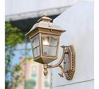 Modern Wall Mount Lamp, IP55 Waterproof Wall Sconce 1-Light Aluminum European Court Thickened Glass Lantern Porch Wall Lamp Traditional E27 Lamp Holder Bedside Reading Lamp