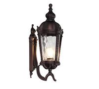 Modern Wall Mount Lamp, Victorian Outdoor Wall Lamp Traditional Retro Creative Aluminum Metal Lead Effect Glass Lantern Wall Light Garden Sconces Lighting Decorate External Wall Sconce Bedside R