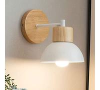 Modern Wall Mount Lamp, Wooden Wall Light Dome Wall Lamp Indoor Bedside Reading Lighting Fixture, Modern Headboard Lamps for Living Room Bedroom Study Room Office Home E27 Wall Was