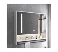 Modern Wall-Mounted Bathroom Medicine Cabinet with Anti-Fog Mirror & Smart Touch Control Stylish 120 cm Grey Storage Solution for Elegant Home Decor