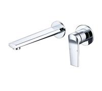 Modern Wall Mounted Bathroom Sink Taps Mono Mixer Faucet with Single Lever Control Sleek Basin Faucet for Stylish Bathroom Upgrade & Easy Installation