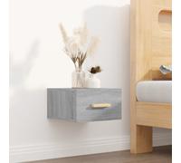vidaXL Wall-mounted Bedside Cabinet Grey Sonoma 35x35x20 cm