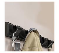 Modern Wall Mounted Coat Rack - 3/4/5/6/7/8 Hooks Retractable Design for Hanging Towels Clothes Keys Hats - Stylish & Functional - Black 37.6"x14.8"