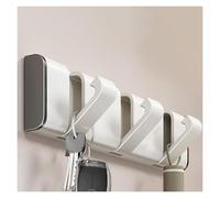 Modern Wall Mounted Coat Rack - Retractable Hooks for Towels Clothes Keys Hats - Stylish Design in White/Gray/Black - 22cm (8.6in) - Perfect for Home and Office Use