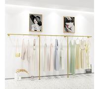 Modern Wall-Mounted Garment Rack - Iron Clothing Rod & Creative Metal Coat Hanger for Boutique Display Stylish rage Solution for Home & Retail Spaces