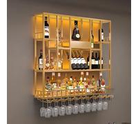 Modern Wall Mounted LED Wine s Holder 3 Tier Multifunctal Iron Art Wine Rack Slish d Wine Display for Home Bar Kitchen and Dining Room Decor