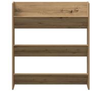 Modern Wall Mounted Shoe Cabinet Versatile Open Shelf & Cartment Engineered Wood for Entryway Hallway & Bedroom Artisan Oak h
