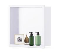 Modern Wall-Mounted Shower, Square Stainless Steel rt, Space-Saving Bathroom Sto Shelf, Waterproof Design for Individual Shower Cubicles