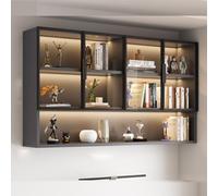 Modern Wall Mounted Sideboards & Storage Cabinets Simple Living Room Tea & Glass Wine Cabinets Kitchen Cupboards (140x25x95cm) for Stylish nization.