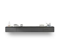 Modern Wall Mounted TV Cabinet Floating Media Console for Small Apartments 2 Drawer Storage Unit Gray 160cm Stylish TV Shelf SpaceSaving Design for Home Entertainment.