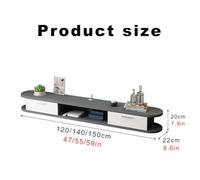 Modern Wall-Mounted TV Stand, Long Floating Entertainment Center for Living Room, Sleek TV Cabinet with Shelves, Stylish Wall Storage for Media Devices