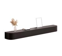 Modern Wall-Mounted TV Stand with Sto Wooden TV Console with Der Cable ment Hole Multima Center (Black 160x24x20cm)