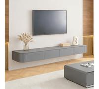 Modern Wall-Mounted TV Unit | Floating Entertainment Console | Large 180cm TV Bench for Living Room & Office | Stylish Grey Design for Smart Storage