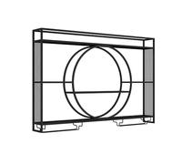 Modern Wall Mounted Wine Rack With LED Light, Floating Storage Shelves, Bar Unit Liquor Bottle Display Shelf With Hanging Wine Glass Holder, For Kitchen, Living Room, Home, Cafe(Black,120x15