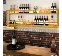 Modern Wall-Mounted Wine Sto Rack with LED Light & s Holder - Floating Bar Unit for Kitchen & Dining Room, Slish Shelves for Home Decor & Wine Display