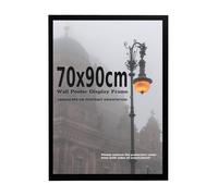 Modern Wall Photo Frame - Contemporary Home Office Decor - 70 x 90 cm Display Poster- Clear Acrylic Front - MDF Backing With Bothways Wall Hanging Hooks (70x90 cm)