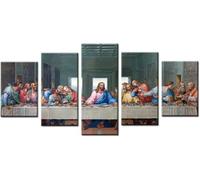 Modern Wall Pictures XXL Living Room Home Decor 5-Piece Canvas Pictures Creative Gift Wall Decoration HD Print Poster 5-Piece Wall Picture Jesus Christ Jesus on the Cross