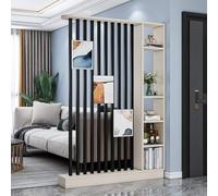 Modern Wall Room Divider - Storage Cabinet Display Bookshelf Partition with Shelves for Home Office Dorm Temporary Privacy Panel