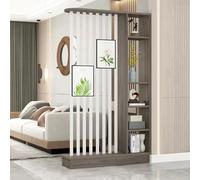 Modern Wall Room Divider - Storage Cabinet Display Bookshelf Partition with Shelves for Home Office Dorm Temporary Privacy Panel