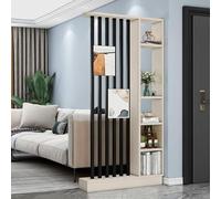 Modern Wall Room Divider Storage Cabinet Display Bookshelf Screen with Shelves Temporary Privacy Panel Partition for Home Office Dorm