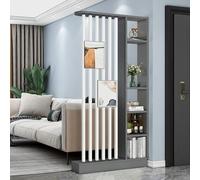 Modern Wall Room Divider Storage Cabinet Display Bookshelf Screen with Shelves Temporary Privacy Panel Partition for Home Office Dorm