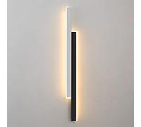 Modern Wall Sconce 3 Color Light Led Blackwhite Minimalist Wall Lights Elongated Bar Slong Wall Lamp Indoor Wall Mounted Deco Lamp for Living Room Home Sconces,60Cm/120Cm