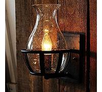 Modern Wall Sconce, European Wall Light Amen Rustic V-intage Country Style Candle Design Wall Sconce Lighting Wall Lamp Light Fixture with Unique Glass Shade Indoor Bar Club Dining