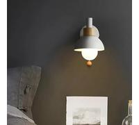 Modern Wall Sconce Lamp with Pull Cord Switch, E27 Base, Hardwired Indoor Lighting Fixture for Bedroom or Living Room, Metal Industrial Design