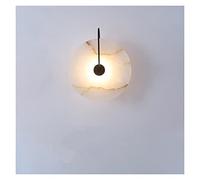 Modern Wall Sconce LED Lamp with Clock Design - Stylish Black & Gold Home Decor for Bedroom - Warm White Light, 16cm Base Fixture, Elegant Lighting Solution